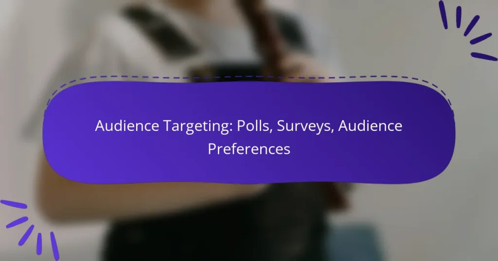 Audience Targeting: Polls, Surveys, Audience Preferences