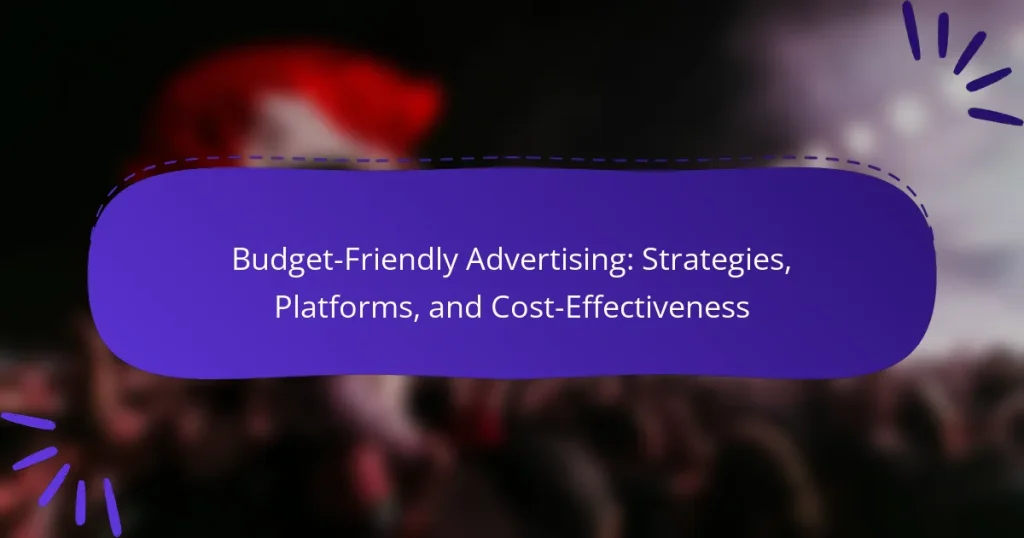 Budget-Friendly Advertising: Strategies, Platforms, and Cost-Effectiveness