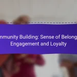 Community Building: Sense of Belonging, Engagement and Loyalty