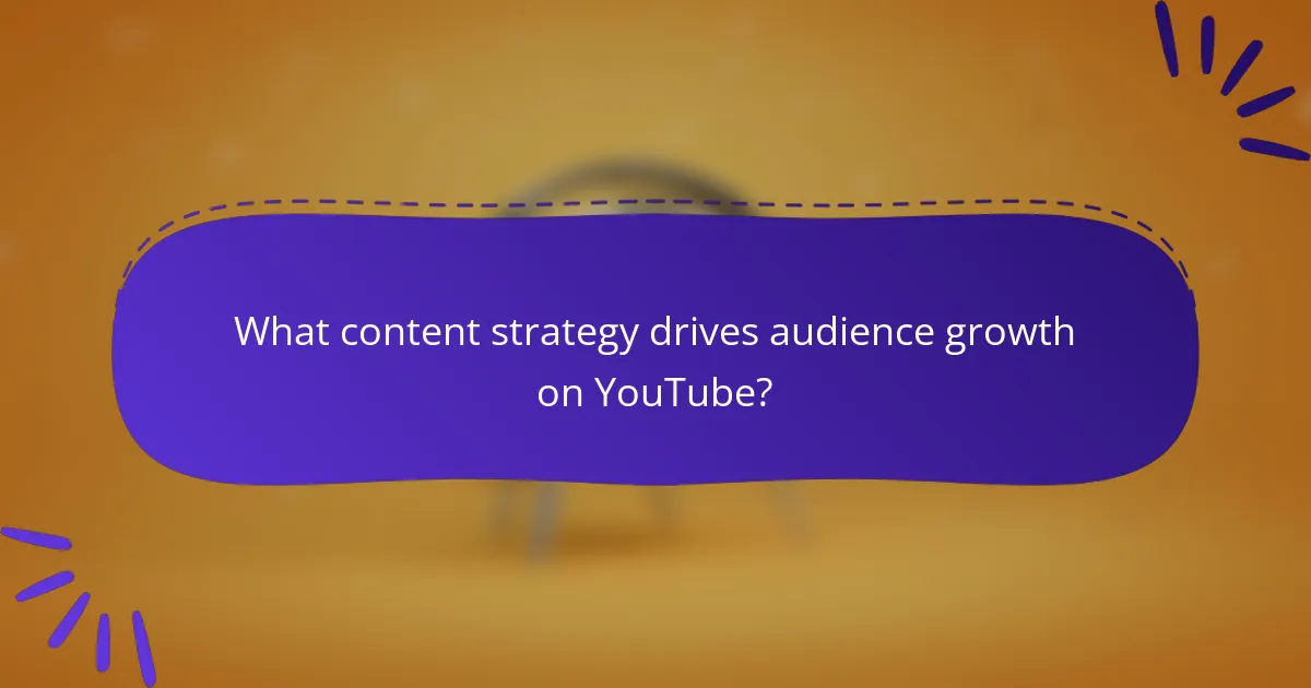 What content strategy drives audience growth on YouTube?