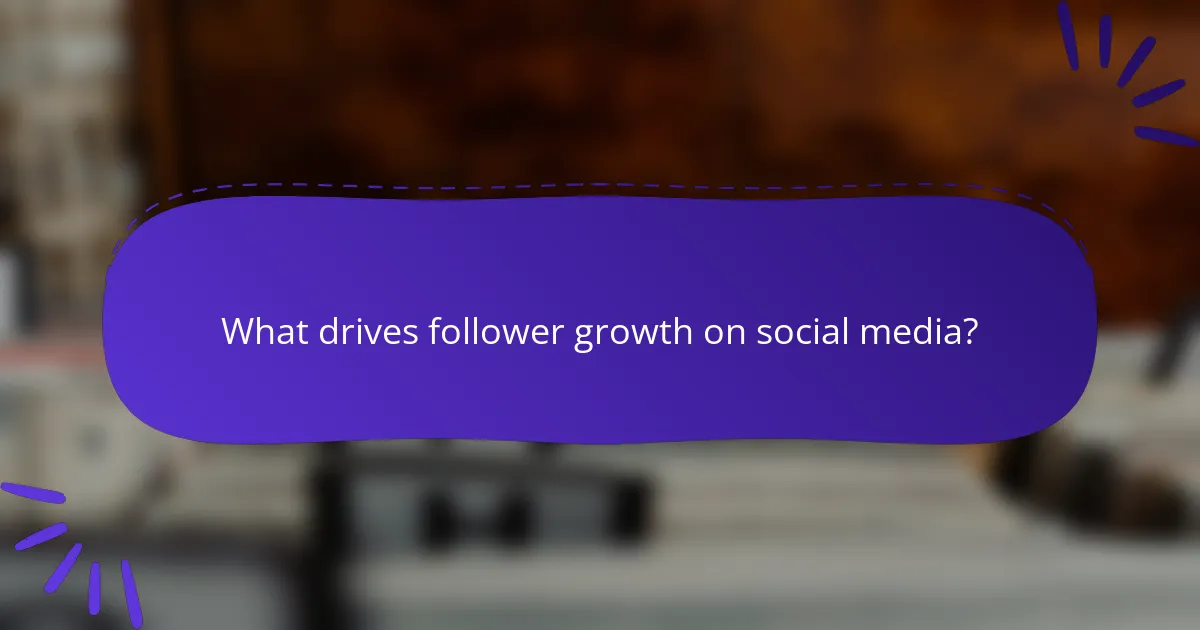 What drives follower growth on social media?