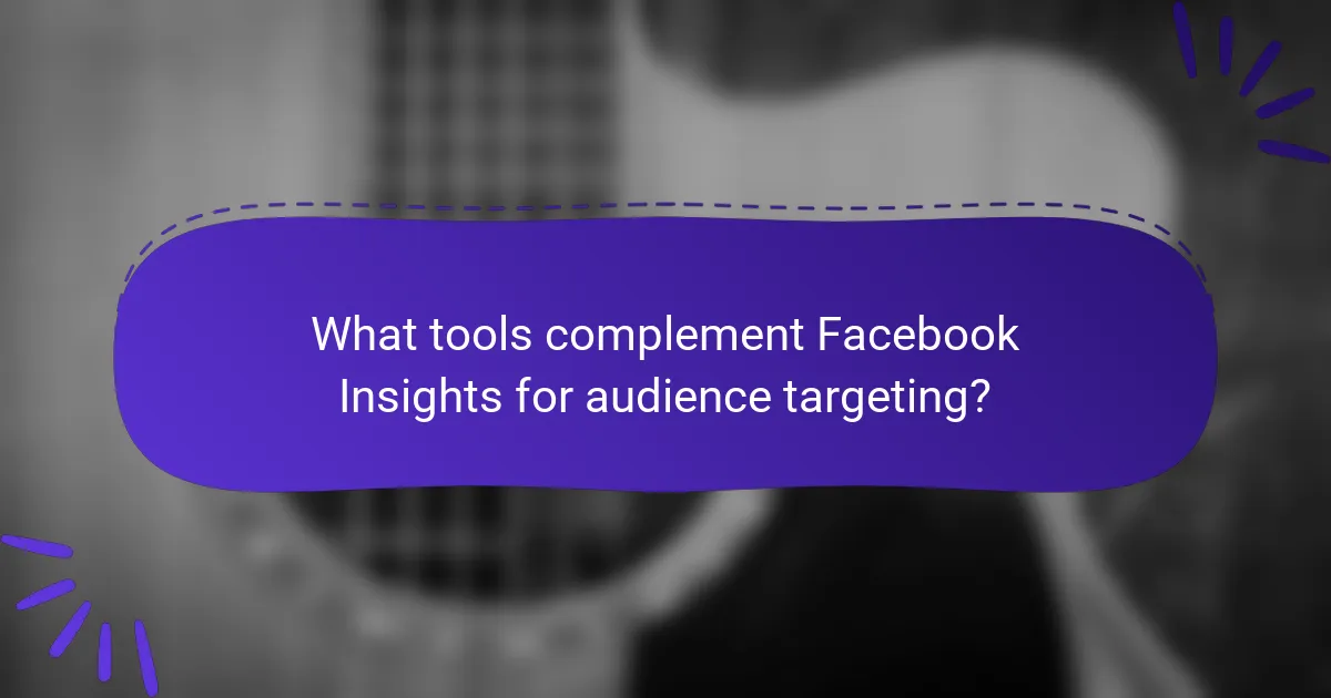 What tools complement Facebook Insights for audience targeting?